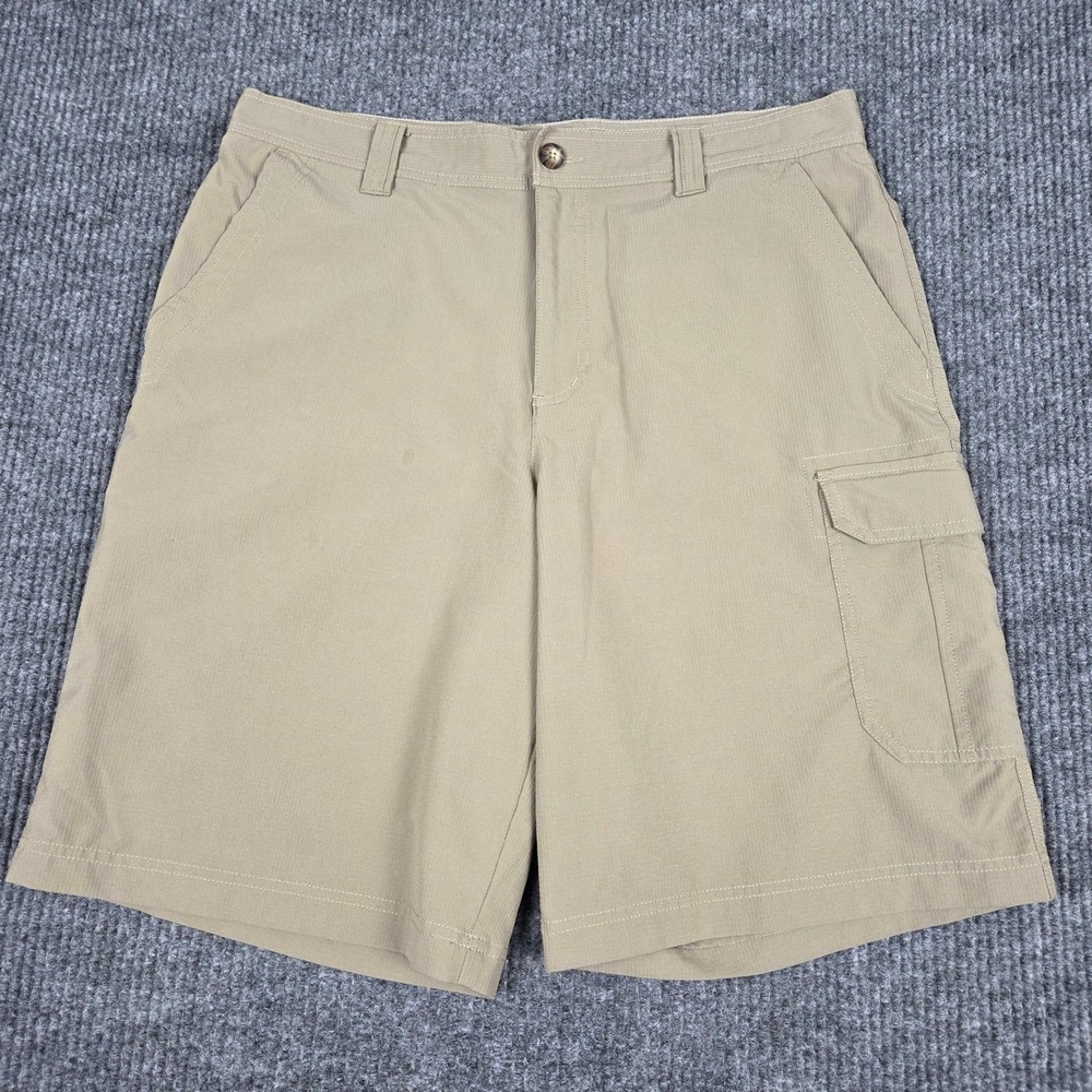 Columbia Mens Tan Ripstop Cargo Shorts XM4008 Size 36 Khaki Hiking Utility